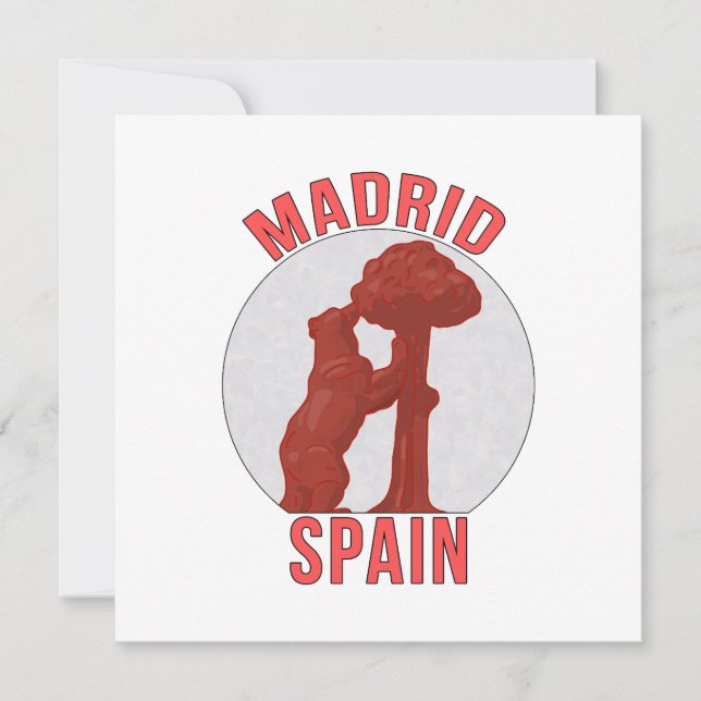 Carte Madrid Espagne (Devant)