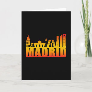 Carte Madrid Espagne Ville Ville Skyline Don amusant