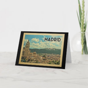Carte Madrid Espagne Vintage voyage