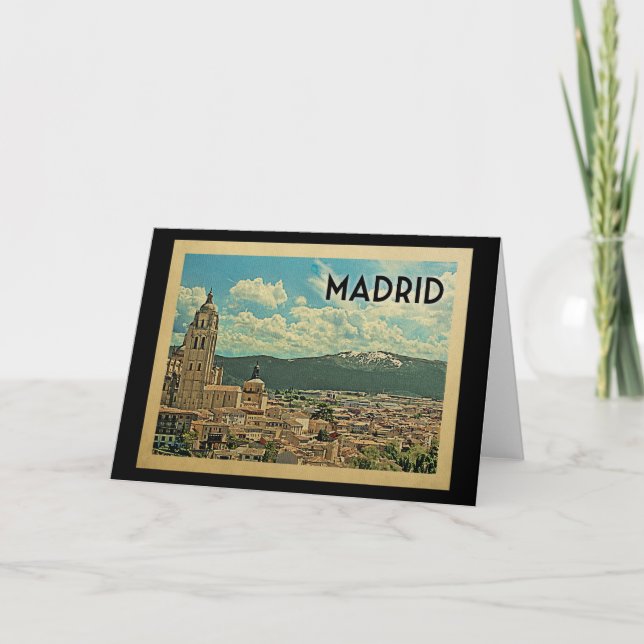 Carte Madrid Espagne Vintage voyage