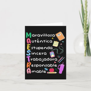 Carte Maestra Enseignant espagnol enseignant bilingue Ma