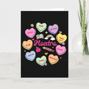 Carte Maestra Saint-Valentin Professeur d'espagnol Conve