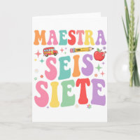 Maestra Six Seven Rétro Professeur Mignon Espagnol
