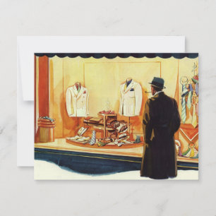 Carte Magasin de vente au détail d'entreprise vintage, h