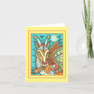 Carte MAGIC CANDY CORN DRAGON, HALLOWEEN IMAGINAIRE Blan