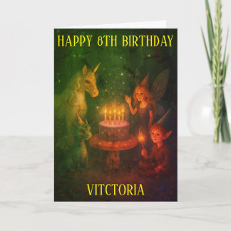 Carte Magical Creatures Birthday Party Custom Birthday