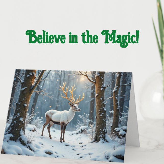Carte Magical Reindeer Winter Holiday Christmas Card (Créateur téléchargé)