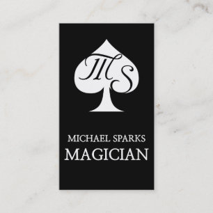 Carte Magicien de Poker noir et blanc