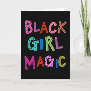 Carte Magie de fille noire Reines noires Princesse Enfan