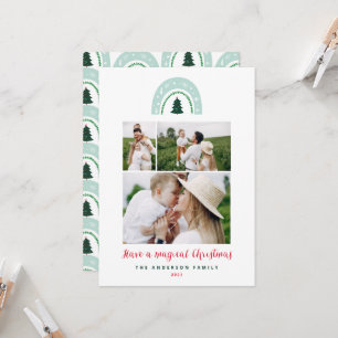 Carte Magique arc-en-ciel moderne mignon 3 photo Noël