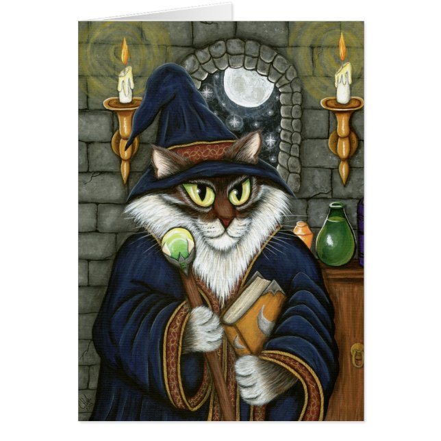 Carte magique d'art d'imaginaire de magicien de (Devant)