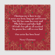 Carte Magnet de Noël Joy