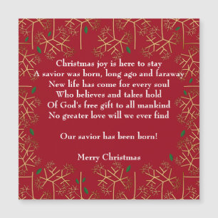 Carte Magnet de Noël Joy