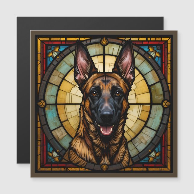 Carte Magnet Malinois (Devant / Derrière)