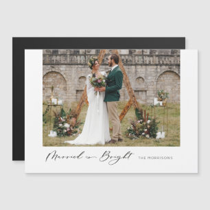 Carte Magnet photo minimaliste Mariée et brillante