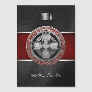 Carte Magnétique [100] Ancienne Croix de noeud d'argent sacré celti