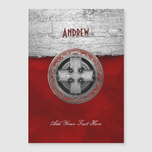 Carte Magnétique [100] Ancienne Croix de noeud d'argent sacré celti