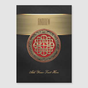 Carte Magnétique [100] Croix du noeud d'or celtique sacré