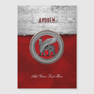 Carte Magnétique [100] Lion ailé assyrien : Or et Lamassu noir