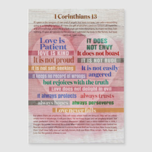 Carte Magnétique 1 Corinthiens 13 - Amour