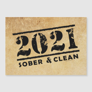 Carte Magnétique 2021 Reprise Sobre et Propre Encouragement à la so