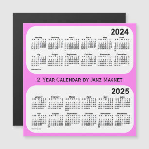 Carte Magnétique 2024-2025 Violet 2 Année Calendrier par Janz Magne