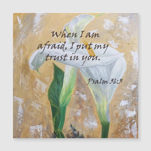 Carte Magnétique 2024 JW year text Psalm 56:3 (Devant)