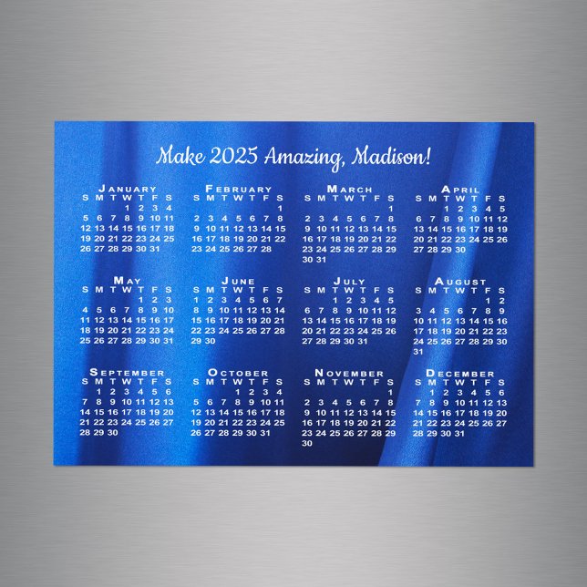 Carte Magnétique 2025 Calendrier Motivation Nom Aimant Photo Person (2025 Calendar Motivation Name Custom Photo Magnet in situ)