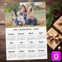 2025 Photo personnalisée Calendrier familial moder