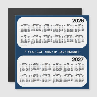Carte Magnétique 2026-2027 Police Box Blue 2 Year Calendar par Janz