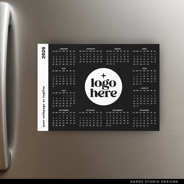 Carte Magnétique 2026 Business Logo Full Year Magnetic Calendar (Créateur téléchargé)