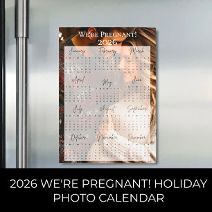 Carte Magnétique 2026 Nous sommes Enceintes Calendrier photo