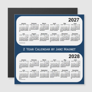Carte Magnétique 2027-2028 Police Box Blue 2 Year Calendar par Janz