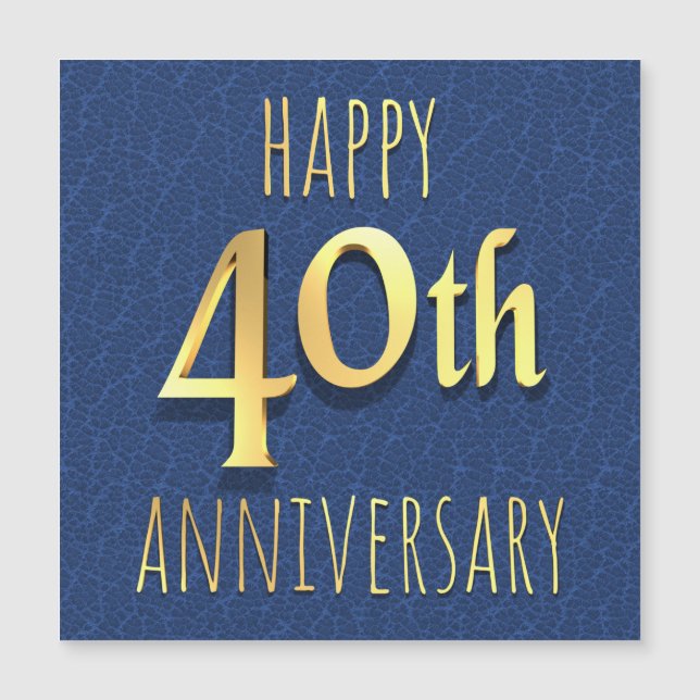 Carte Magnétique 40e anniversaire (Devant)