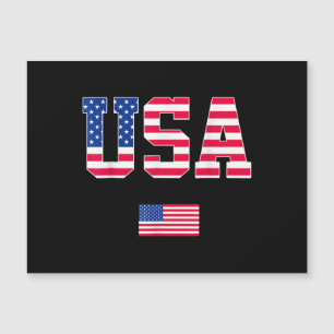 Carte Magnétique 4 juillet Chemise USA Patriotique US American Drap