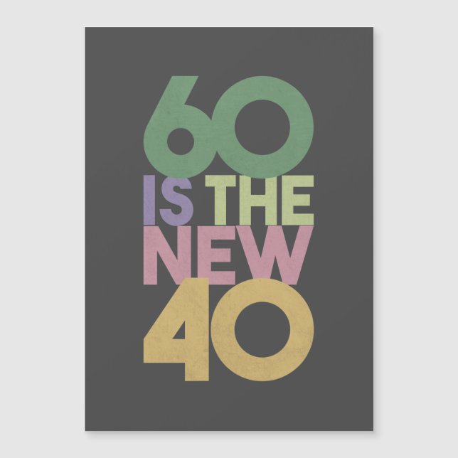Carte Magnétique 60 est le nouveau cadeau 40 - 60e anniversaire Ess (Devant)
