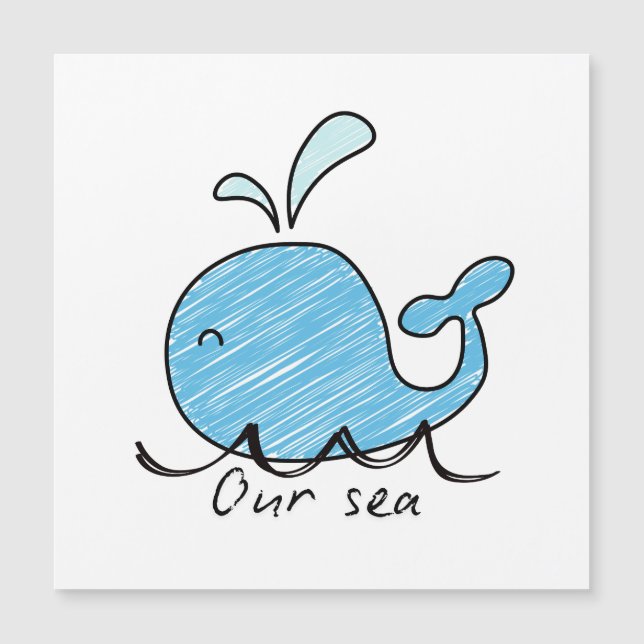 CARTE MAGNÉTIQUE A FRIENDLY WHALE IN HIS SEA (Devant)