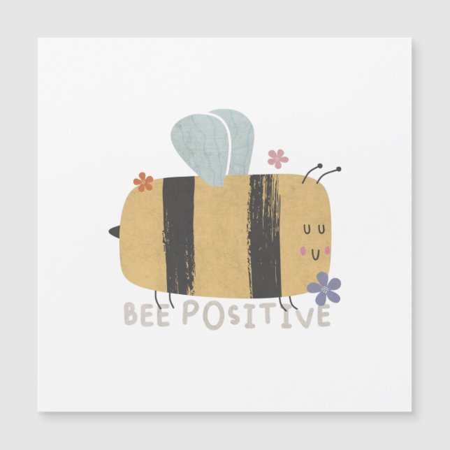 Carte Magnétique Abeille Positive - Bite Bee Pun Note (Devant)