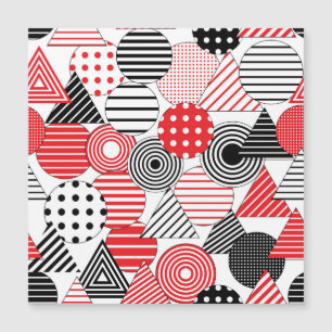 Carte Magnétique Abstrait vintage : points et bandes