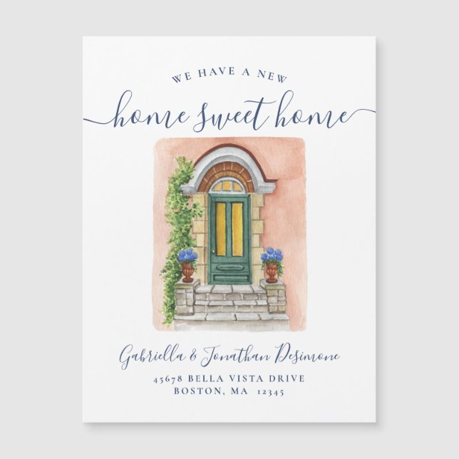 Carte Magnétique Accueil Sweet Home Porte avant Déménagement Faire- (Devant)