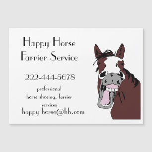 Carte Magnétique Affaires chaussantes de cheval de cheval heureux