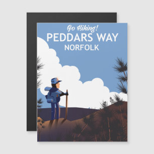 Carte Magnétique Affiche de randonnée Peddars Way Norfolk