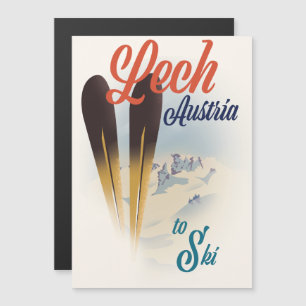 Carte Magnétique Affiche de ski Lech Autriche