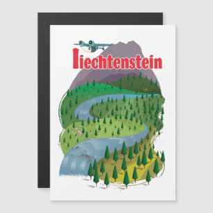Carte Magnétique affiche de voyage liechtenstein