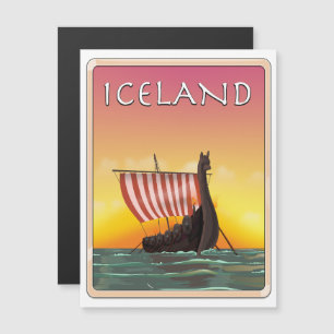 Carte Magnétique Affiche Islande Viking Travel
