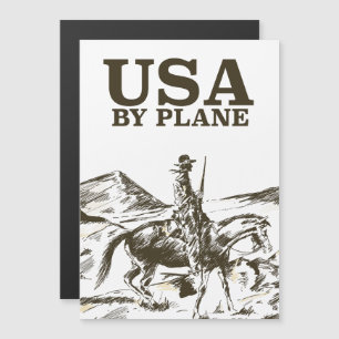 Carte Magnétique Affiche USA Cowboy Travel