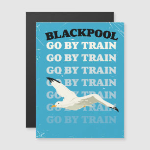 Carte Magnétique Affiche vintage de la côte de Blackpool