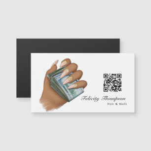 Carte Magnétique African American Hair and Nails QR Code