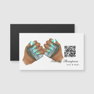 Carte Magnétique African American Hair and Nails QR Code
