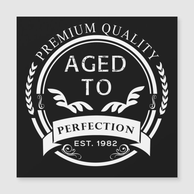 Carte Magnétique Âgé à la perfection (Devant)